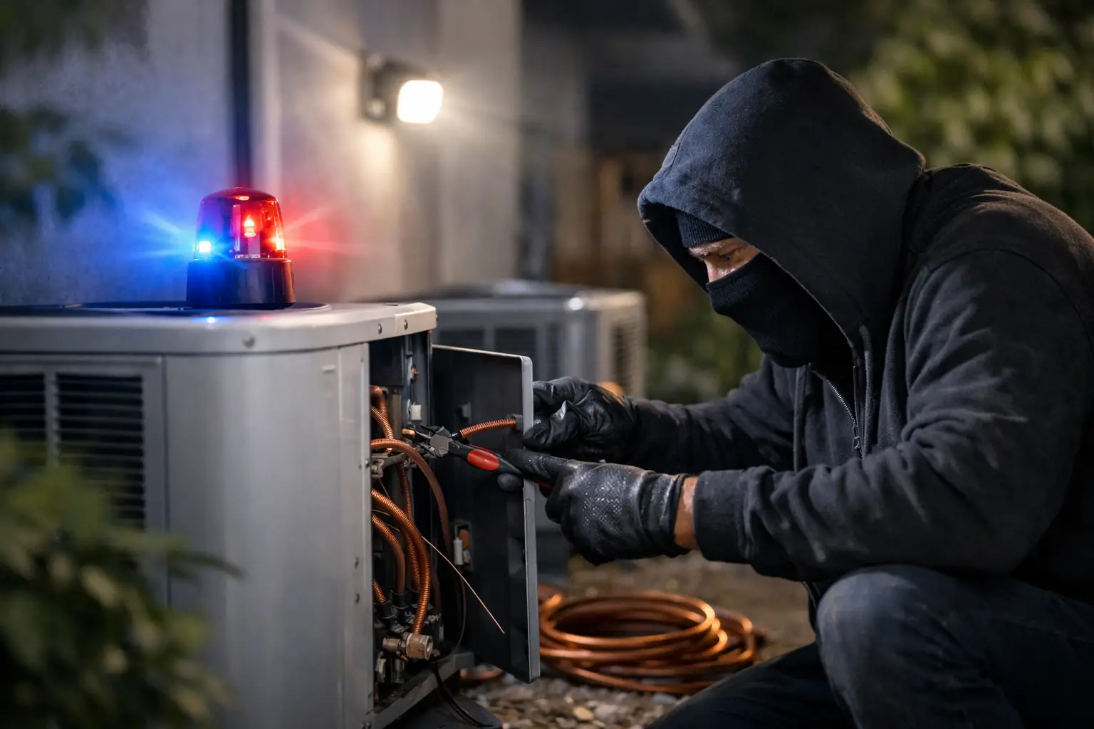 How an AC Theft Alarm System Stops Copper Thieves