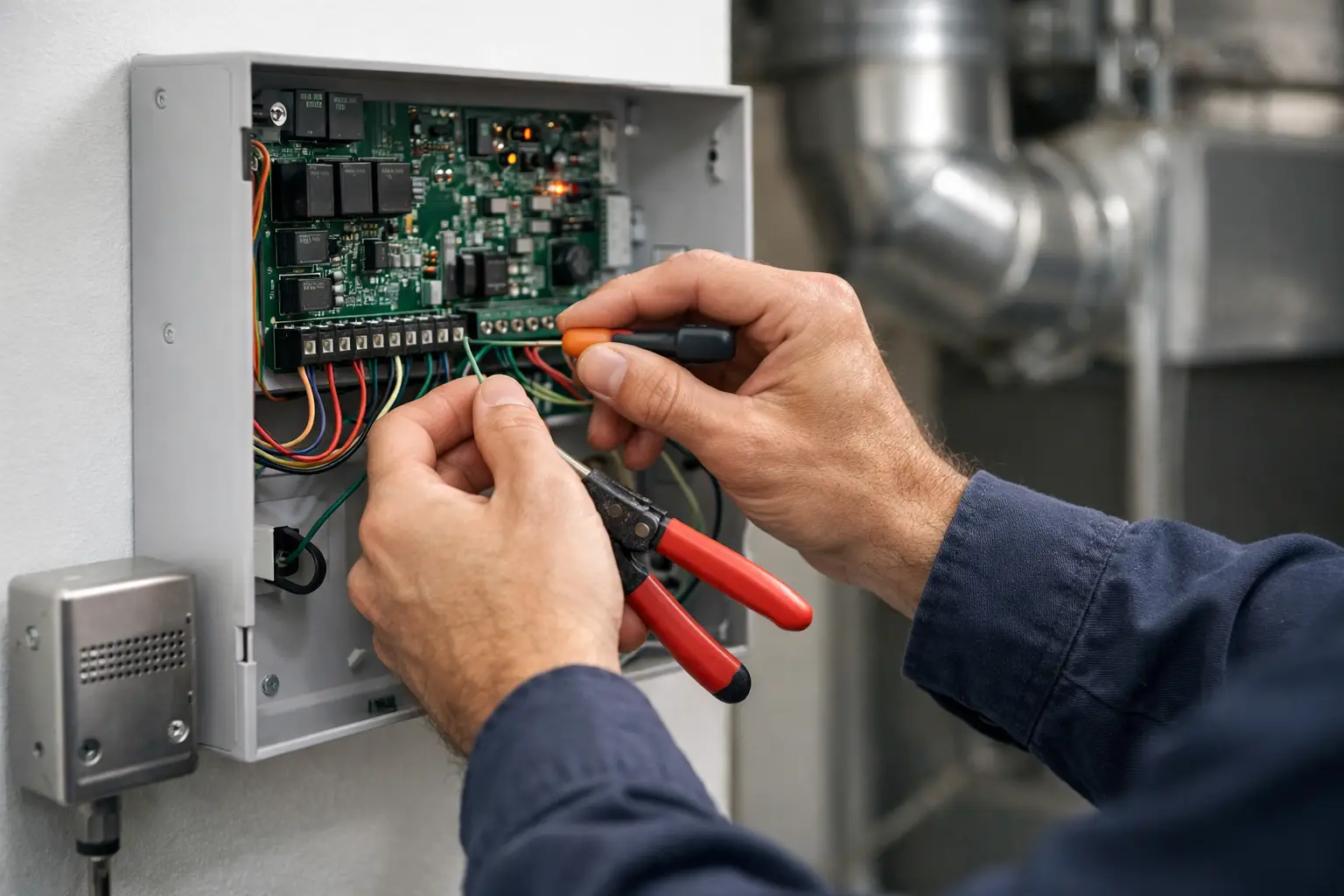 How to Wire an HVAC Sensor Alarm Panel Safely