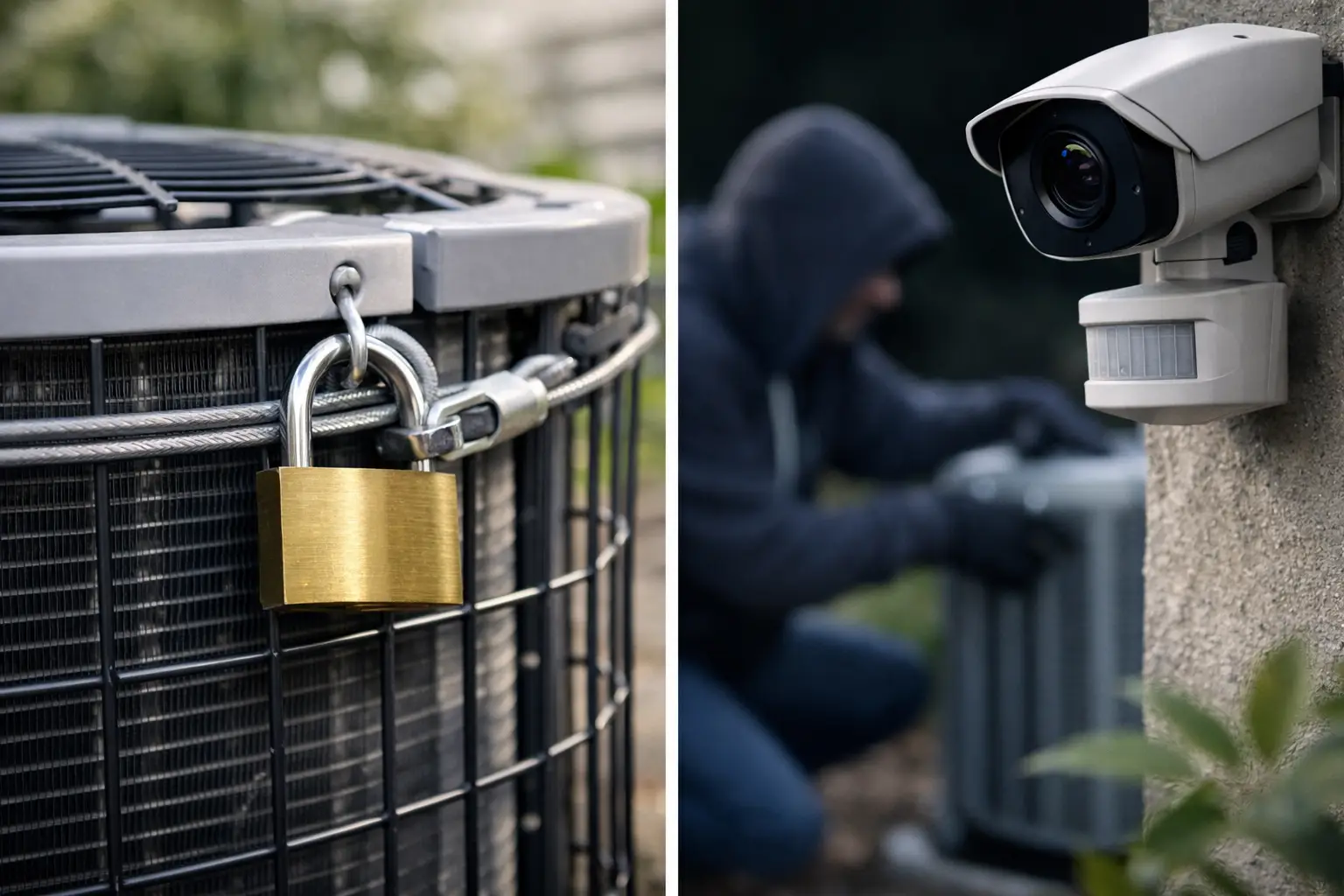 Condenser Lock Versus Detection for A/C Theft