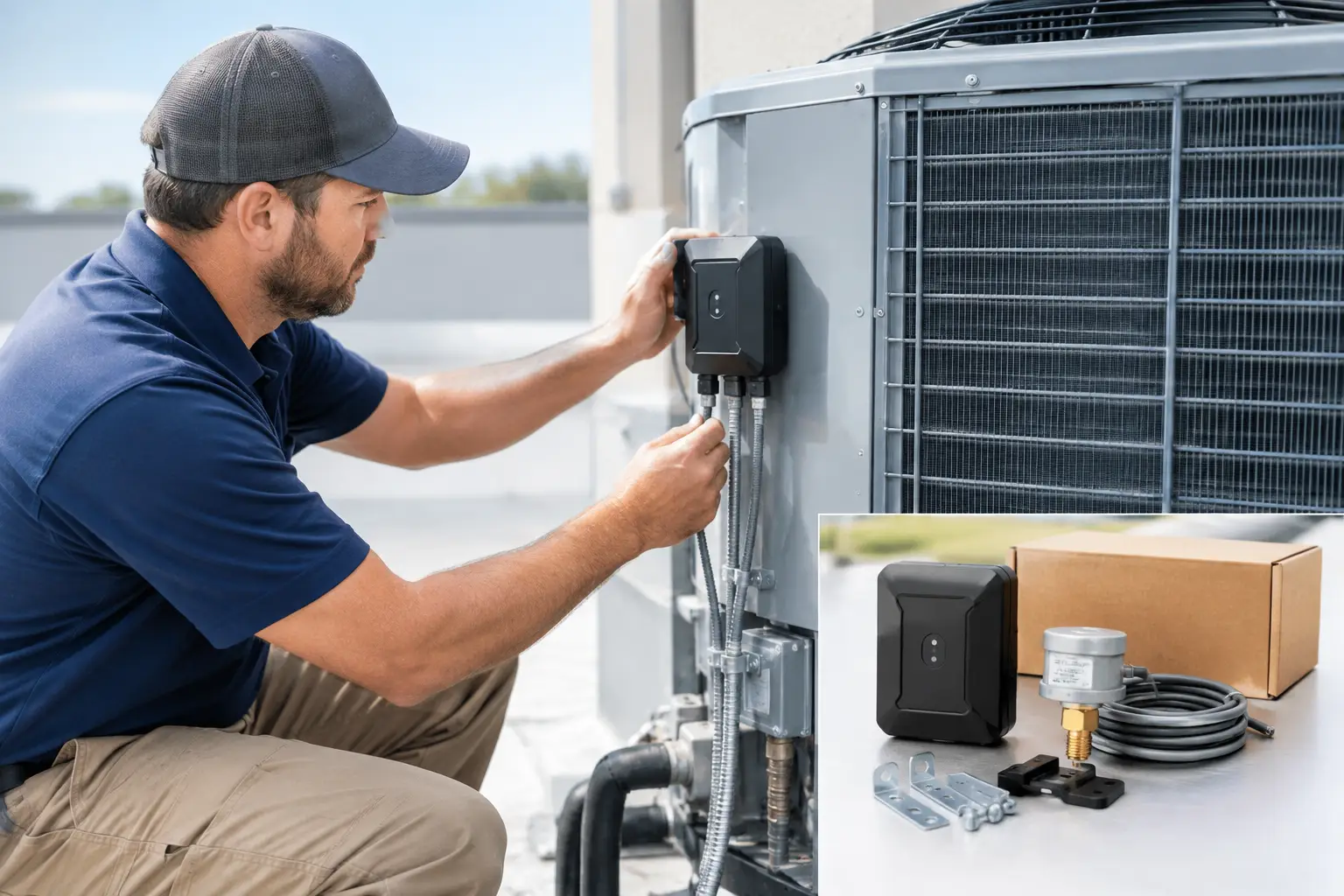 Contractor Alarm Retrofit Example for A/C Protection